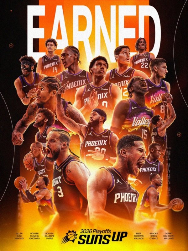 杠杆炒股 进军季后赛！太阳官推发布海报 庆祝晋级季后赛